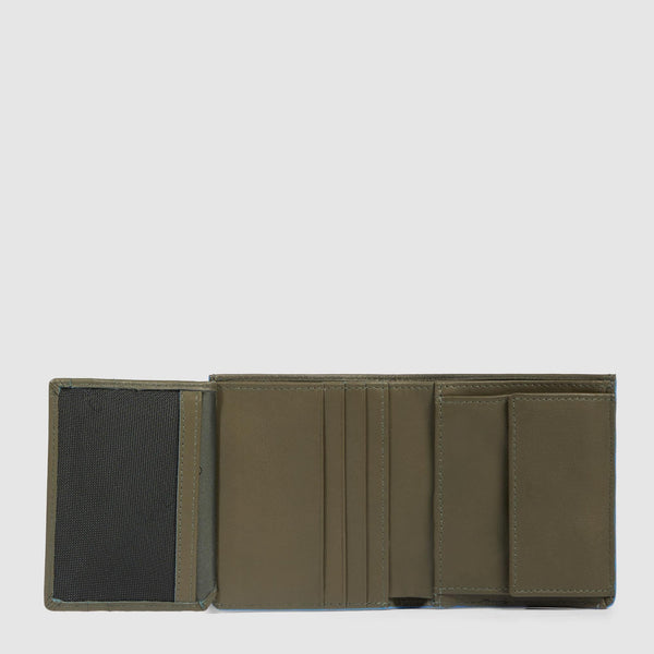 Portefeuille homme vertical avec porte-monnaie