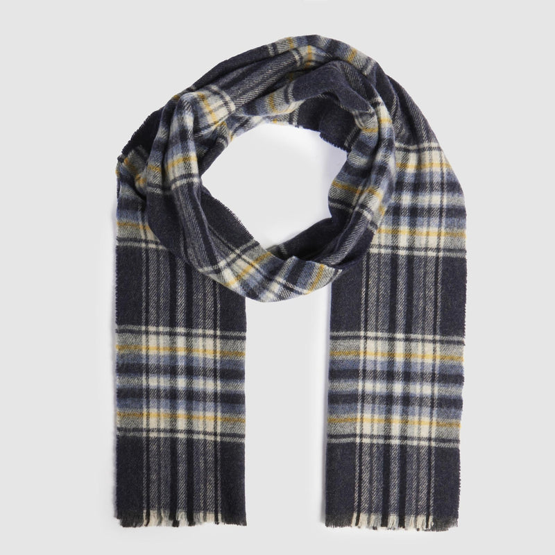 Men's scarf with madras check pattern