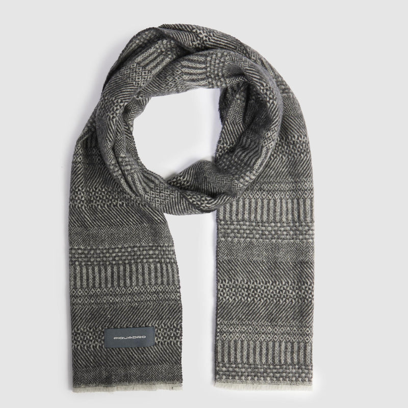 Men's scarf in 100% pure wool
