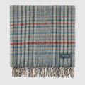 Wool Blend Mohair-Effect Scarf, Pastel Check