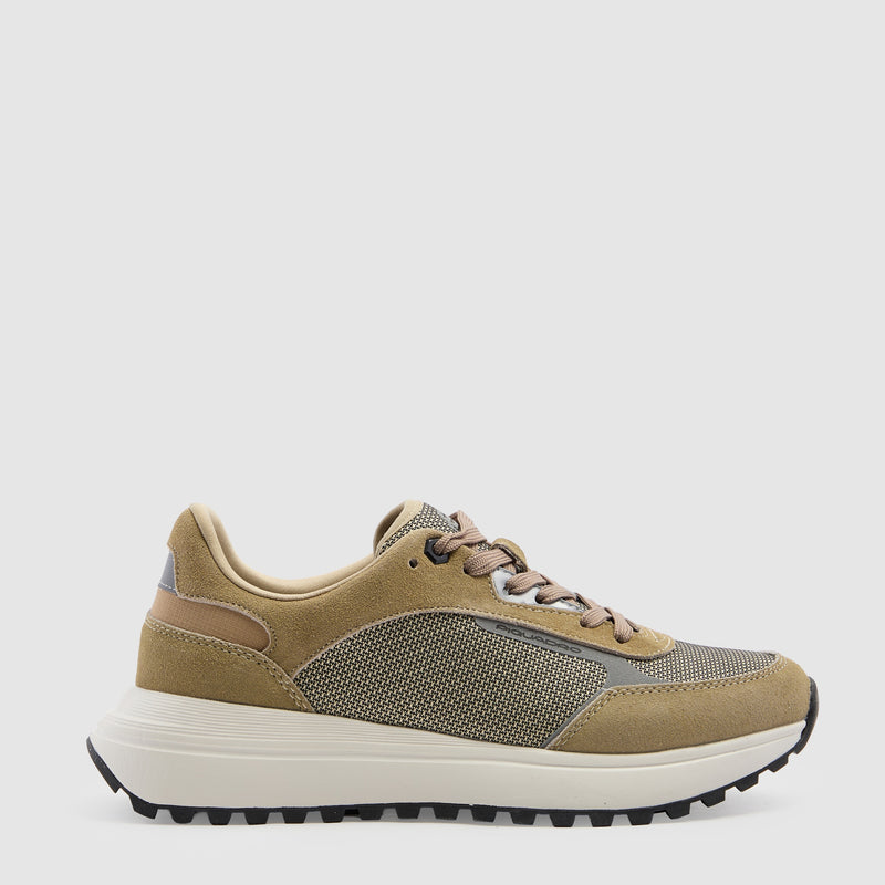 Sneakers da uomo in pelle scamosciata e rete - 1