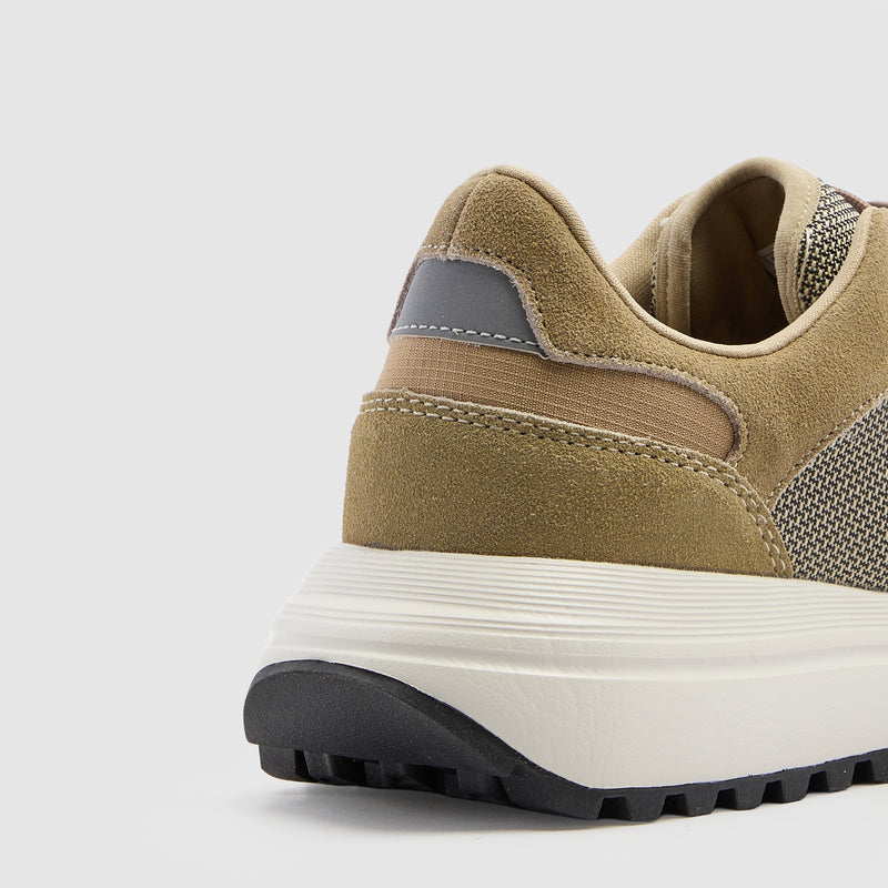 Men's suede leather and mesh sneakers