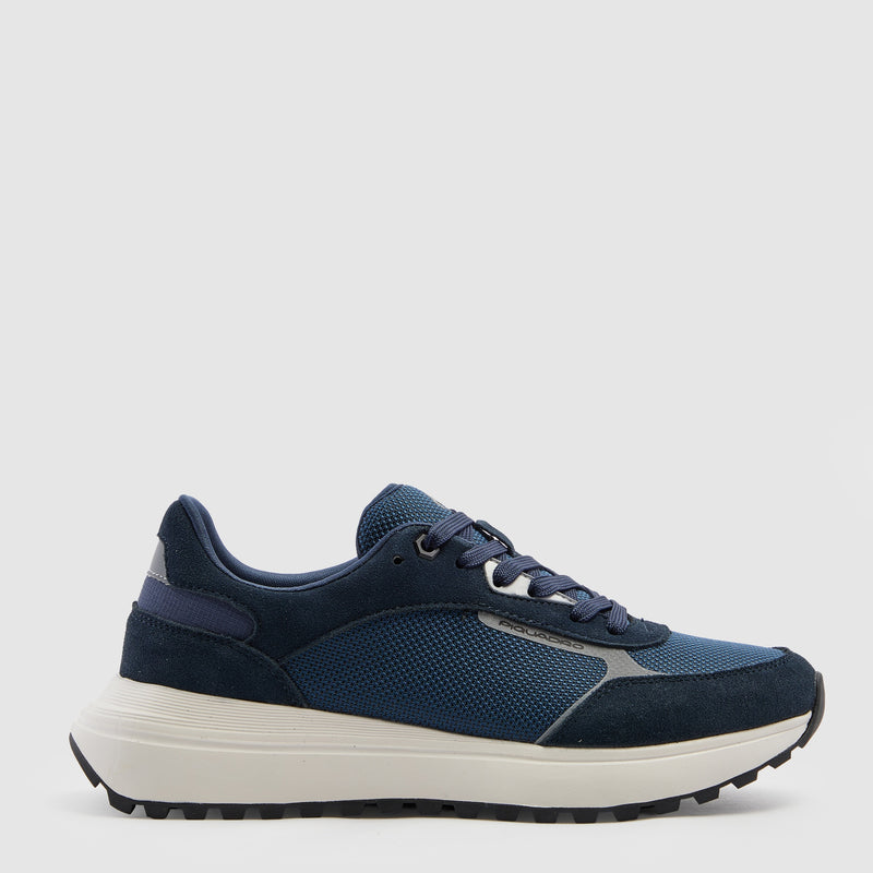 Men's suede leather and mesh sneakers