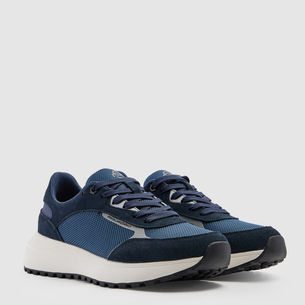 Men's suede leather and mesh sneakers - 2