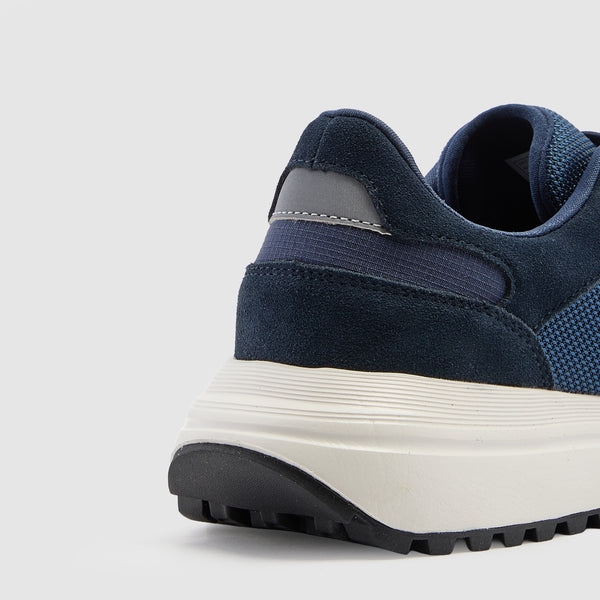 Men's suede leather and mesh sneakers - 4