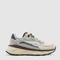Men's Leather and Fabric Sneakers with Ergonomic Insole