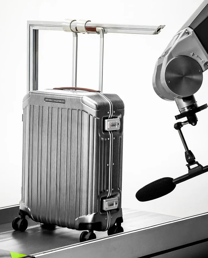 Aluminium trolley on the test treadmill, next to WHY's robotic arm